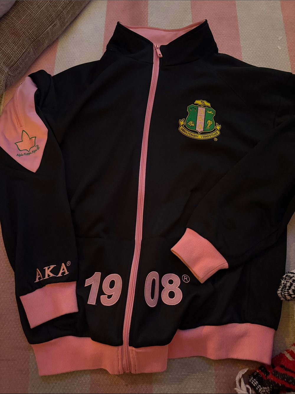 Alpha Kappa Alpha Black & Pink Track Jacket